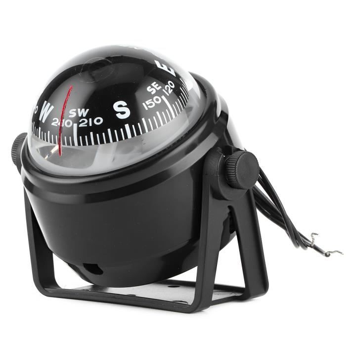 Boussole Portable Haute Précision – Vision Nocturne, Cadran Facile à Lire, Support Adhésif Réglable Pour Camping, Randonnée, Voiture Et Bateau