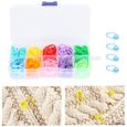 ALOMEJOR 100 pcs marqueur de point à tricoter compteur crochet aiguille de verrouillage clip avec étui de rangement 10 couleurs-CHN-1