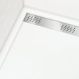 Receveur à poser extra plat en acrylique 120x80cm - WHITENESS II BLANC 120-1
