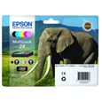 EPSON Multipack 24 - Eléphant - Noir, jaune, cyan, magenta, magenta clair, cyan clair (C13T24284011)-1