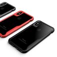 Coque Pour iPhone X-XS Bumper Hybride Rigide Antichoc Rouge-1