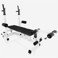 Banc De Musculation Pliable Gorilla Sports - Réglable 8 Positions Charge 400kg Noir