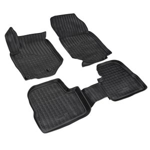 Tapis De Sol 3D Pour Renault Kangoo 2008-2021 - Noir, Antidérapant Et Facile à Nettoyer - 2 Pièces