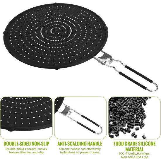 Couvercle Anti-Éclaboussures Silicone - Pour Bol Mixeur - 31cm - Protection Cuisine