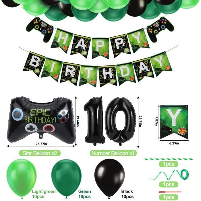 10 ans PNG, niveau 10 débloqué, 10e cadeaux d'anniversaire, contrôleur de  jeu vidéo Gamer 10 ans, garçon d'anniversaire, téléchargement numérique,  fichiers coupés -  France