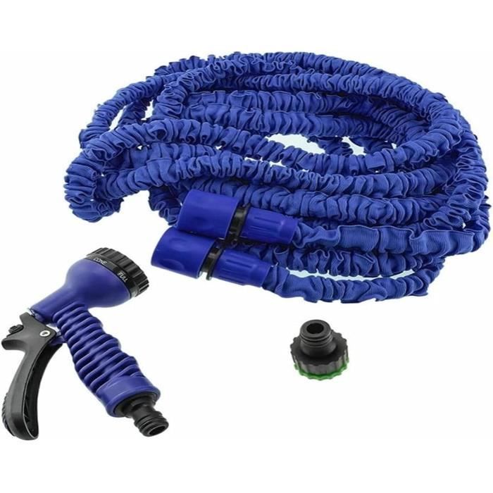 Tuyau D'arrosage Extensible 30 Mètres Avec Pistolet Réglable - Pratique Pour Jardin, Voiture Et Animaux