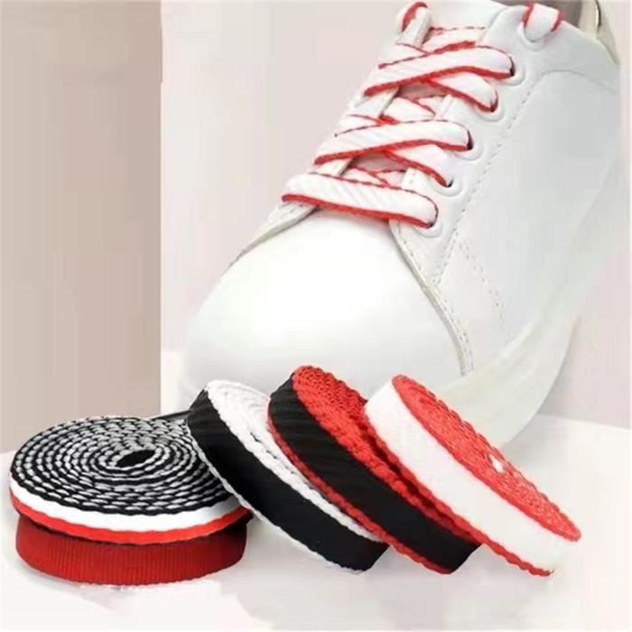 Lacets plats couleur best sale