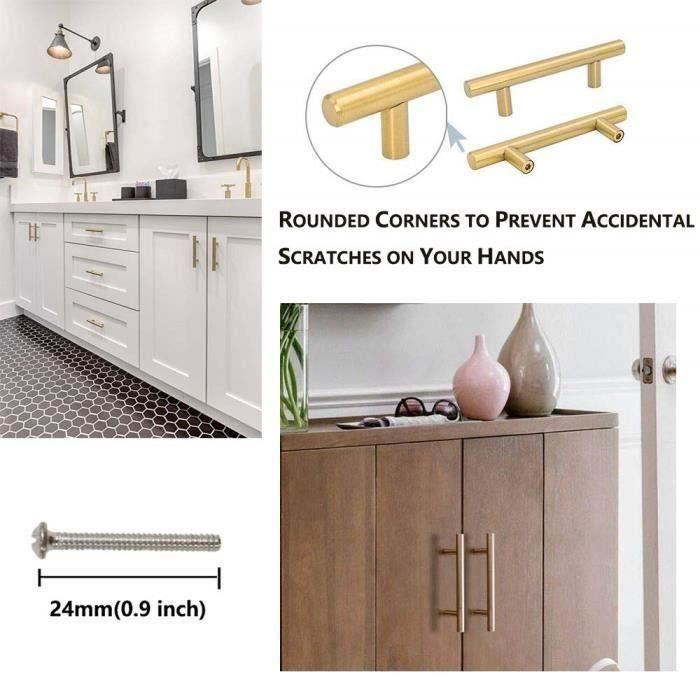 Poignées De Meuble En Forme De Penseur 3D – Laiton Doré – Boutons De Tiroir Originaux