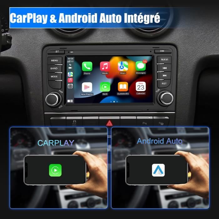 Autoradio tactile GPS Bluetooth Android & Apple Carplay Audi A3 8V de 2013  à 2019 + caméra de recul