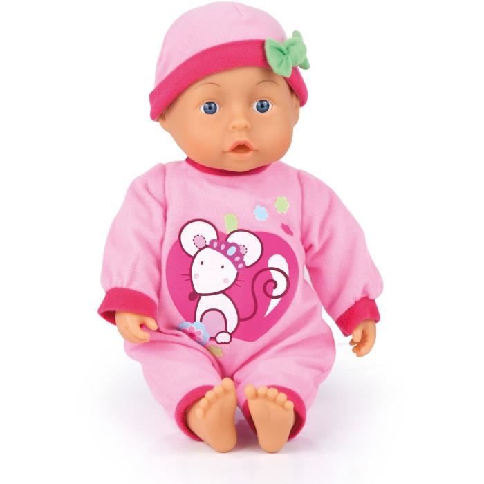 Poupon Bébé Bayer Design - Premiers Mots Avec 24 Sons - Rose - 38 cm - Jeux - Jouets