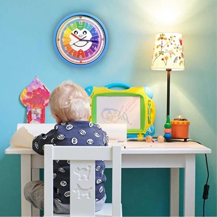 Horloge enfant : Devis sur Techni-Contact - Pendule coloré mural