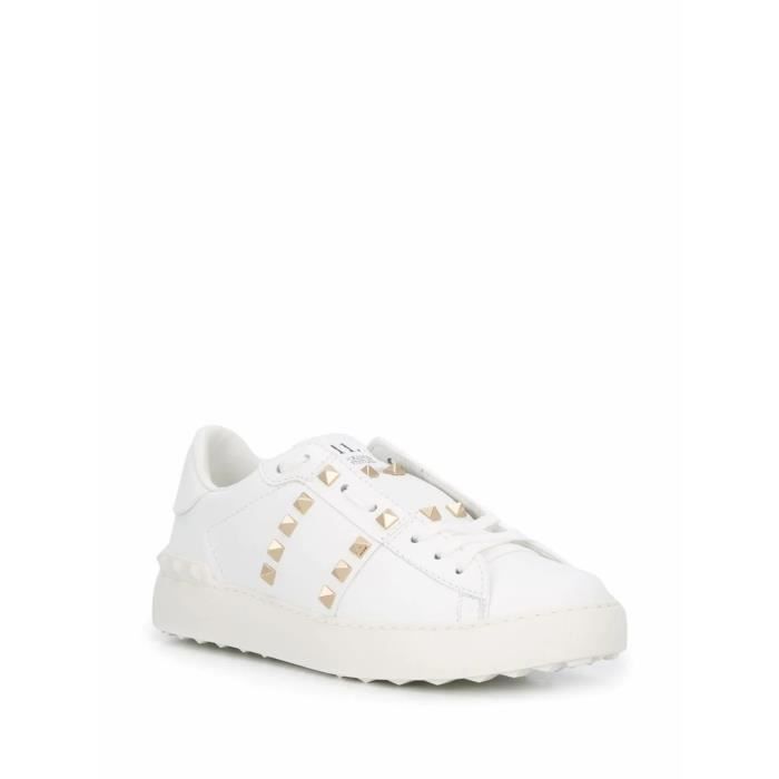 VALENTINO GARAVANI FEMME VW2S0A01BHS0BO BLANC CUIR BASKETS Blanc Cdiscount Chaussures