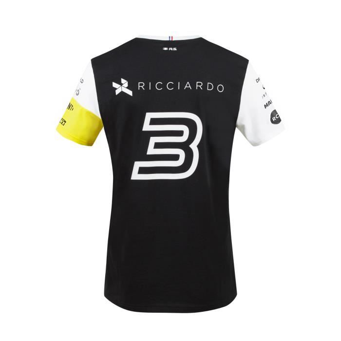 T shirt Enfant RENAULT Riccardo 3 Le Coq Sportif F1 Racing Officiel Formule 1 Noir Cdiscount Pret a Porter
