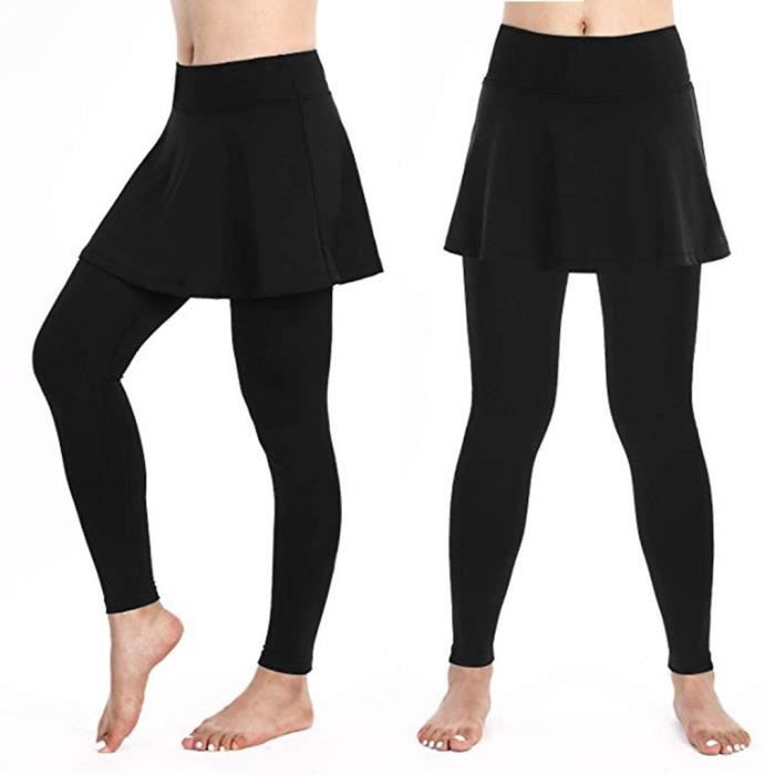 Jupe d contract e pour femmes Leggings Pantalons de tennis Sports