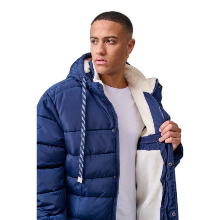 Doudoune capuche pour homme Blend couleur bleue taille L id ale pour le ski et les sports d hiver