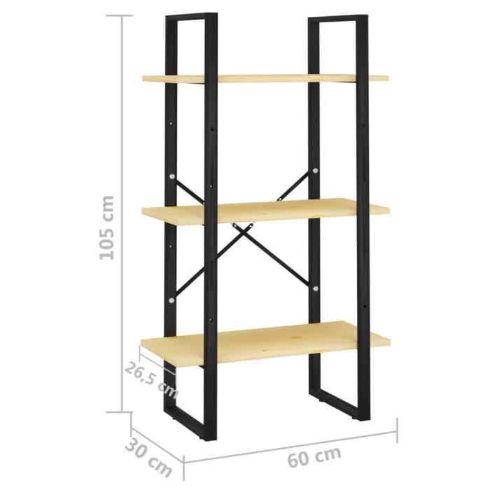 Etagère de rangement 4 niveaux en bois de bambou - HOMCOM -  Contemporain/Design - 62L x 33l x 112H cm - Cdiscount Maison