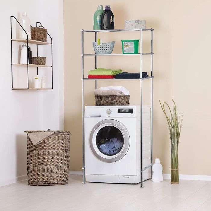 Etagère pour machine à laver et toilette - H. 165/300 cm - 120 x
