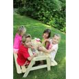Table pique-nique enfant avec bac à sable - SOULET - Modèle 782714 - Bois FSC - Blanc-2