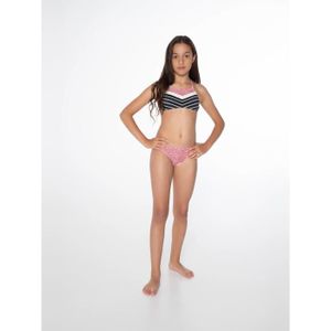 Short De Bain Fille 3-16 Ans - Ranrann - Slip Maillot Plage Piscine Fleuri