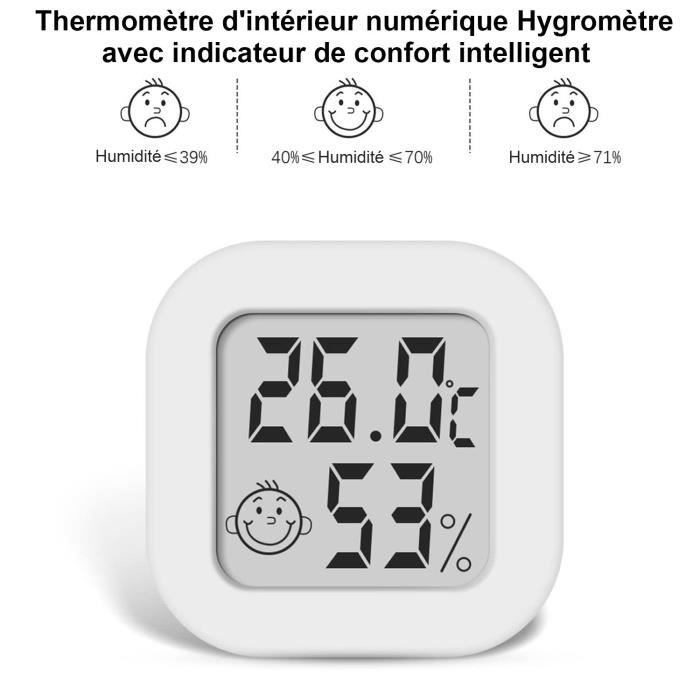 Thermomètre Électronique Intérieur Hygromètre Thermomètre d'humidité blanc  - Thermomètres (10672284)
