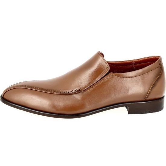 Chaussure homme ville cuir cognac Belym Richelieu sans lacets