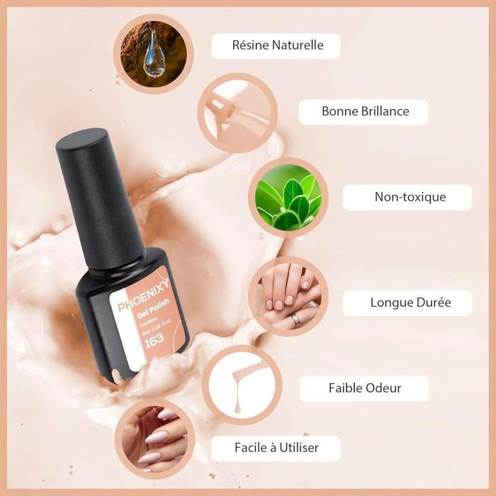 ROSALIND Kit Vernis Semi Permanent 36W UV/LED Lampe, 28x Mini Ongle Gel