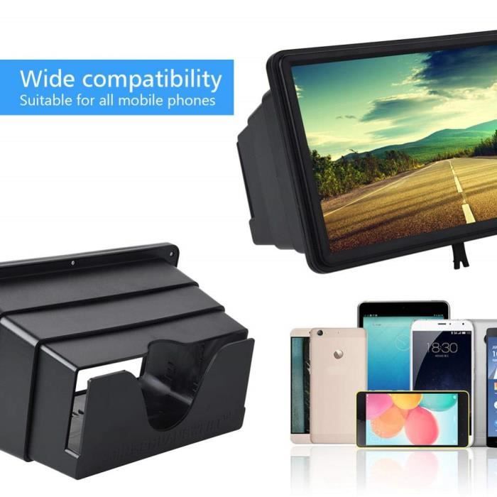Agrandisseur D'Écran Téléphone 18 Pouces AouiSton - Loupe HD 3D, Portable, Pour Films Et Vidéos