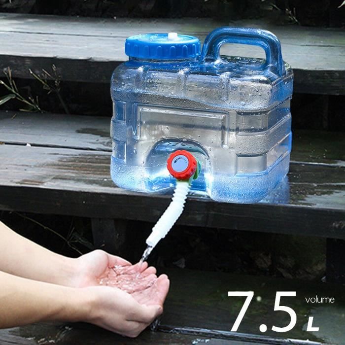 Sac d'hydratation,Seau d'eau d'extérieur de 7,5 l,réservoir Portable avec  robinet,pour Camping,bouteille de stockage d'eau-Type Bleu - Cdiscount