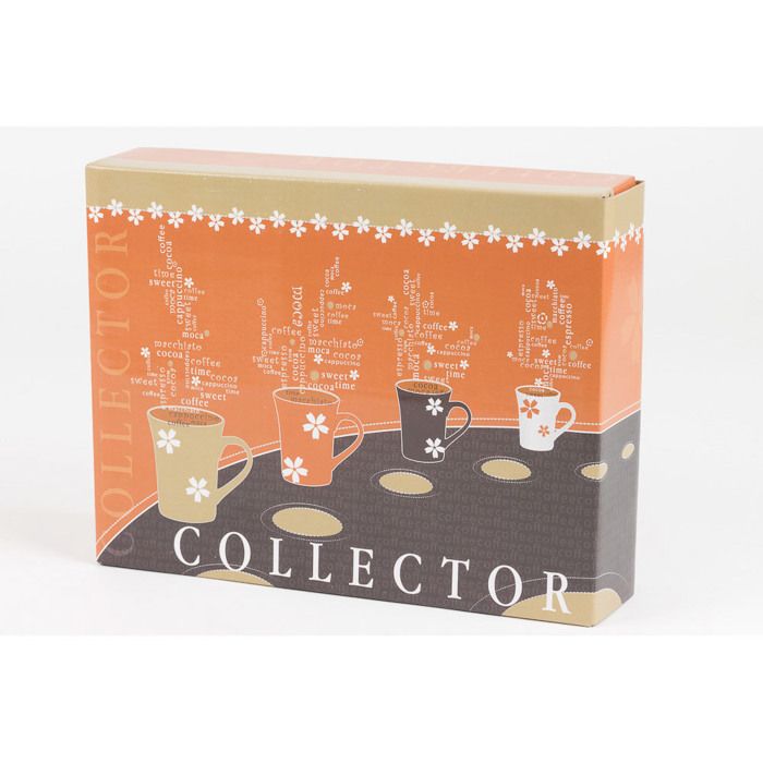 Lot De 6 Tasses Avec Soucoupes Périers | Turquoise/marron | 24622-8-1