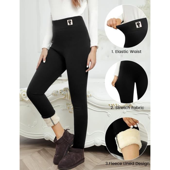 Legging polaire femme double de polaire epaisse chaud Chair Chair Cdiscount Pret a Porter