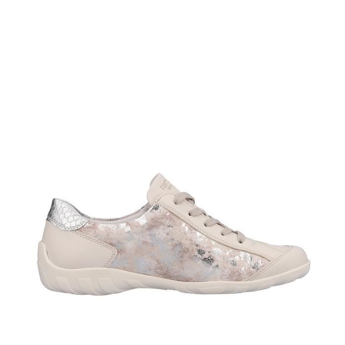 Derby REMONTE R3407 en cuir pour femme Beige Talon compense Semelle interieure amovible Beige Cdiscount Chaussures
