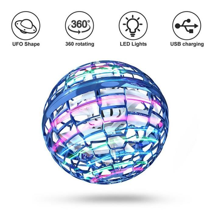 Jouet Volant - Multicolore - Mini Drone UFO - Rotation 360° - Lumières LED - Pour Enfants et Adultes - Beaux-Arts et Loisirs créatifs