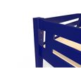 Lit Mezzanine Alpage bois ABC MEUBLES - 120X200 - Bleu foncé - Hauteur réglable - Poids supporté 280 kg-3