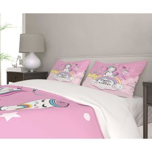 Housse De Couette-140x200cm-Licorne Blanche Pour Enfants,Garçons,Filles