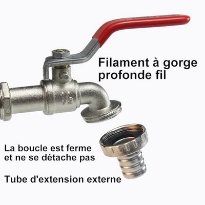 Raccord gaz filetage M20x1,5 tube ø 12/10mm pour robinets à gaz PEL vertical - 3