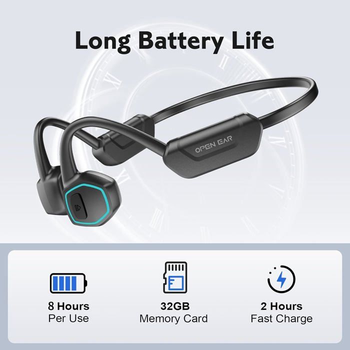 Casque De Natation Bluetooth IPX8 - Écouteurs Étanches Avec Réduction De Bruit, Pour Nage, Plongée, Sport Aquatique - 13