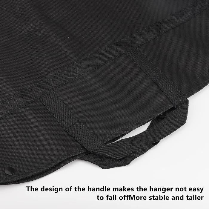 2 pcs noir sacs à vêtements avec fermeture à glissière, poche pour costume  en matériau non