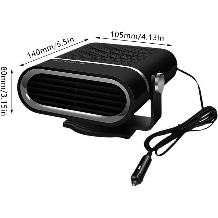 Chauffage De Voiture Portable 12V 150W - Dégivreur Pare-Brise 2 En 1 Chauffage & Ventilation