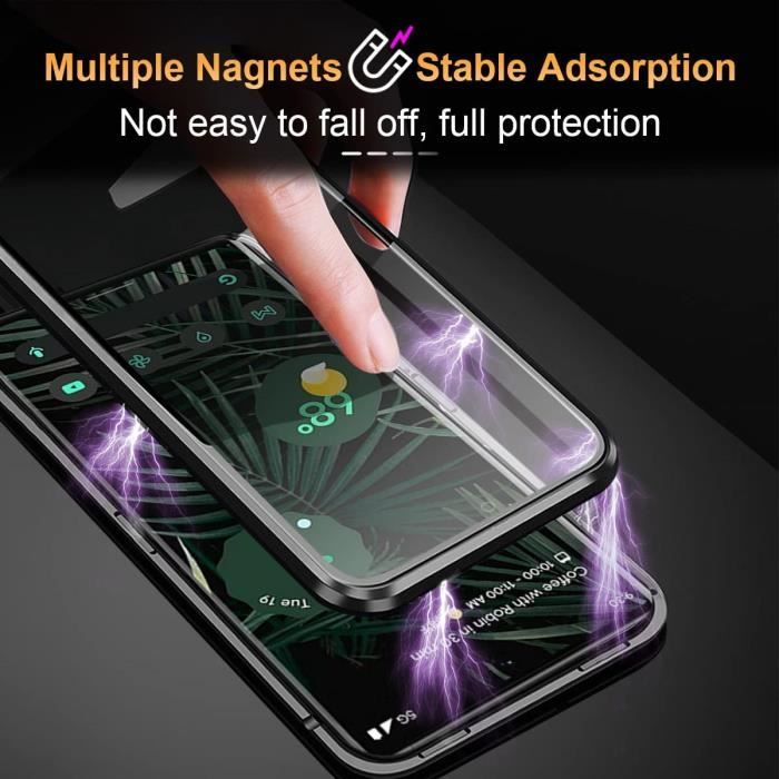 Installation magnétique anti-peep Cadre métallique + coque hybride en verre  trempé pour Samsung Galaxy S20 Fe / fan Edition / s20 Fe 5g / fan Edition 5g  / s20 Lite / s20 F
