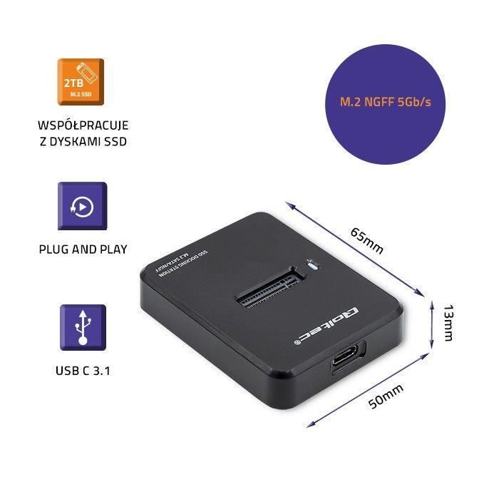 Docking Station pour SSD U2 NGFF SFF-8639 Liaison USB3.1 A ou C