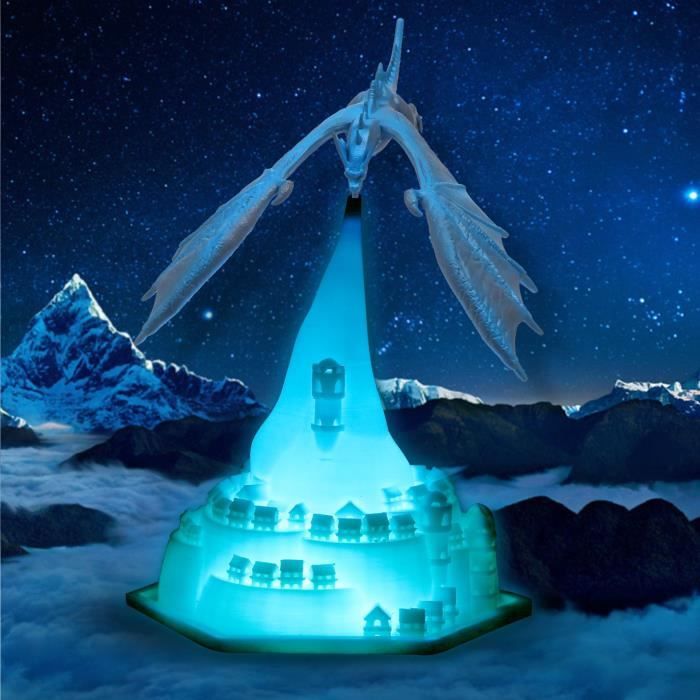 Lampe de Nuit en Forme de Dragon Cracheur de Feu ImpriméE en 3D pour  Chambre D'Enfants DéCoration Animale LumièRe Rechargeable, B - Cdiscount  Puériculture & Eveil bébé