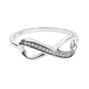 Bague Symbole Infini En Argent 925 Rhodié - Zircon Transparent, Sans Nickel, Neuve Avec étiquettes