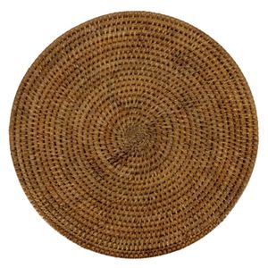 Dessous De Plat Rond Vintage En Osier Tressé – Déco Nature Et Chaleureuse