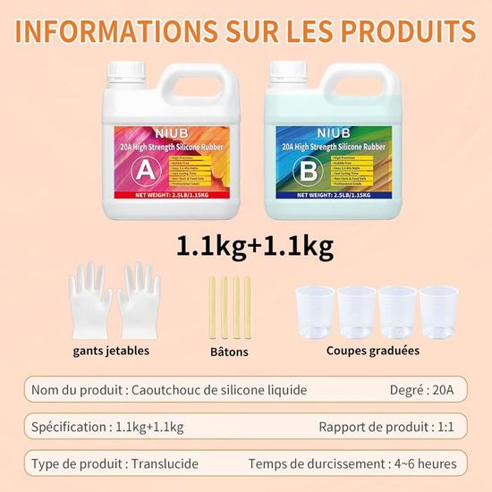 Kit Moule 20 Billes Silicone Pour Savons Glycérine Résine Cire - DIY Antiadhésif
