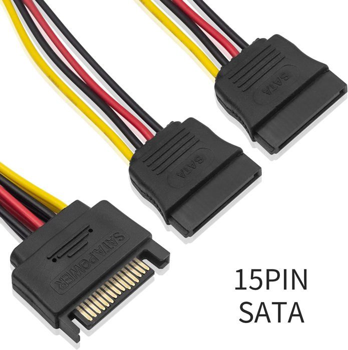 Cable Sata, Double Sata Câble, Câble Alimentation Sata Câble
