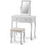 Ensemble De Coiffeuse Blanche Avec Miroir Et Tabouret Maquillage Bureau Commode Chambre Achat Vente Coiffeuse Ensemble De Coiffeuse Blanc Cdiscount
