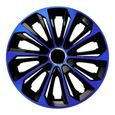 Enjoliveurs de roue - set complet de 4 pièces - NRM Extra Strong - bleu/noir - 15"-0