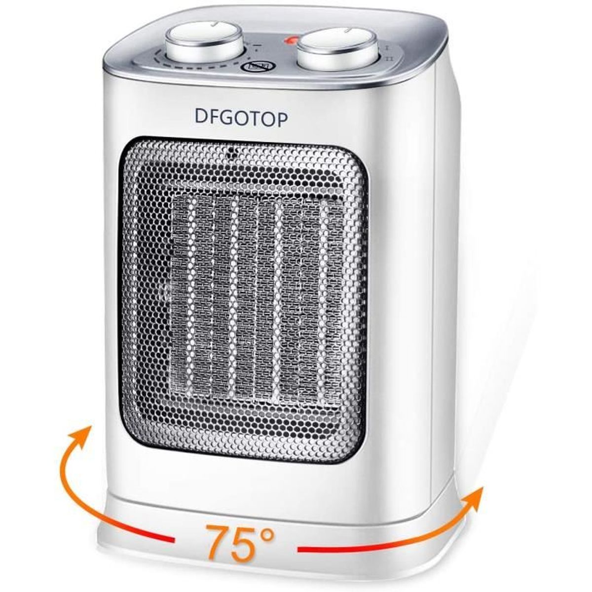 DFGOTOP Mini radiateur soufflant en céramique pour salle de bain ou salle de bain avec télécommande 