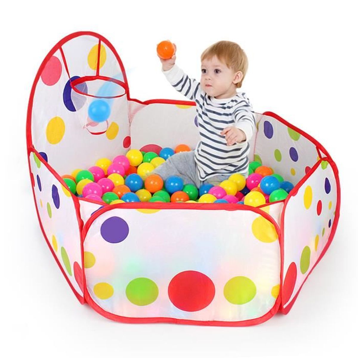 Tente De Jeu Pliable Pour Enfants – Piscine à Balles Pop-up 115x93 Cm – Cadeau Évolutif 1-5 Ans Avec Sac De Transport (Balles Non Incluses) – Rose