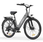 HILLMILES Milecity 1 - Vélo Électrique 26" - Moteur 250W - Batterie Amovible 36V 13Ah - Autonomie 100km - Shimano 7 vitesses, Gris